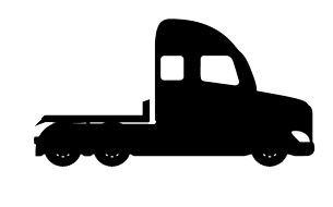 Silhouette of a power-only truck, typically used for towing trailers without their own motive power